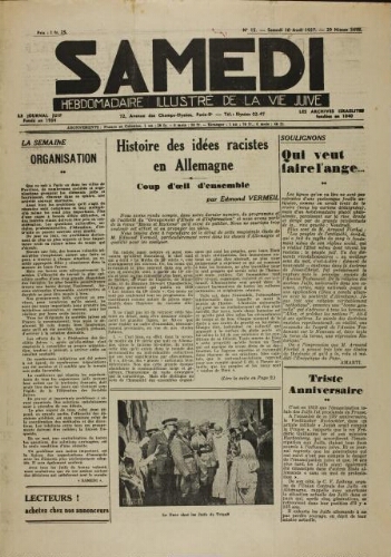 Samedi N°15 ( 10 avril 1937 )